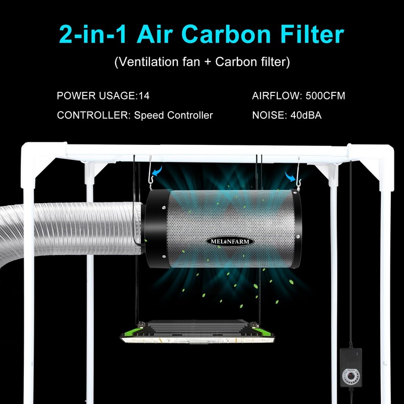 MELONFARM 4 inch Air Carbon Filter Smelliness Control with Australia