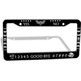Skull Goth License Plate Frame Gothic Car Accessories for Decor License Plate Holder for Front Rear Car Tag Cover 2 Holes Screws