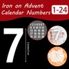 24 Pieces Advent Calendar Numbers Iron on Countdown Numbers Heat