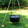 Cooking Tripod Foldable Campfire Tripod with Chain and Carrying Bag