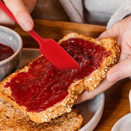 ElevateTech 3Pcs Silicone Spatula Multifunctional Spatula Silicone Heat Resistant Sourdough Spoon Starter kit Cookware Kitchen Accessories Suspensibility Stirring Anti Suitable Cooking Fish Eggs