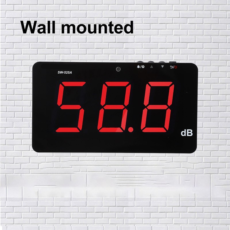 Wall Mounted Decibel Meter 9.6in LCD Display Screen 30‑130dB Sound
