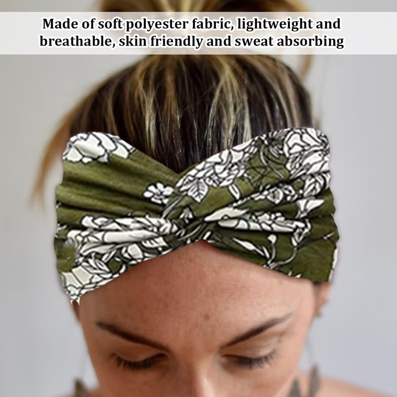 Haarband Damen, 5 Pcs Breite Stirnbänder für Damen Extra Große