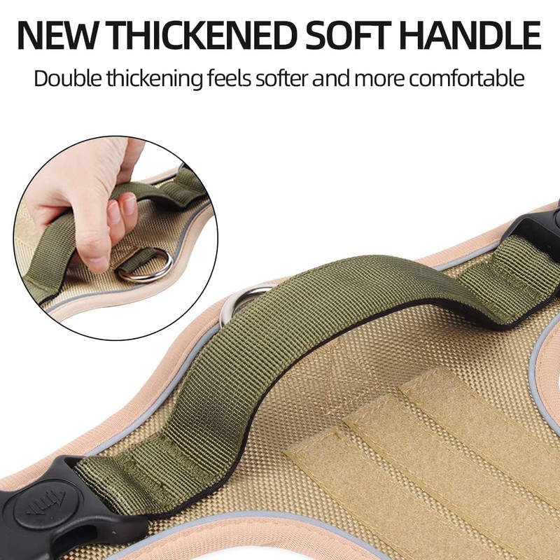 SEVENPENCE Dog Harness No Pull Pet Vest Harness with 2