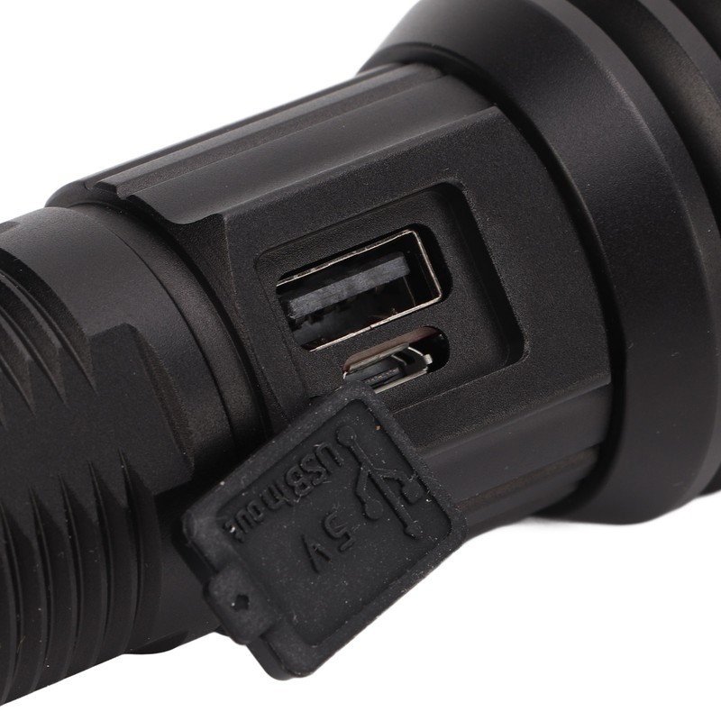 LED Flashlight USB Charging IPX4 Waterproof Aluminium Alloy Intelligent Digital