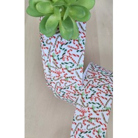 Unbranded 5/8, 7/8 & 1.5” (1 YD) Candy Cane Christmas Grosgrain Ribbon Peppermint Candy  - 1.5 inch