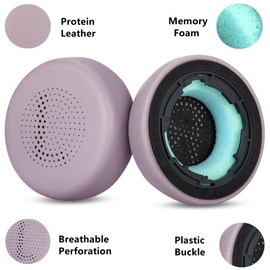 TaiZiChangQin Go Lux Earpads Replacement Compatible with JLab Go Lux ANC Wireless Headphones Ear Pads Ear Cushions Protein Leather High-Density Foam Mauve