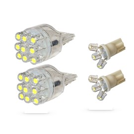 Aya LED Workshop Prius 20 30 Prius α 40 41 Nichia License Plate Light Back Lamp Set, Compatible with Vehicle Inspections, Made in Japan (3 Rounds + Back Lamp)