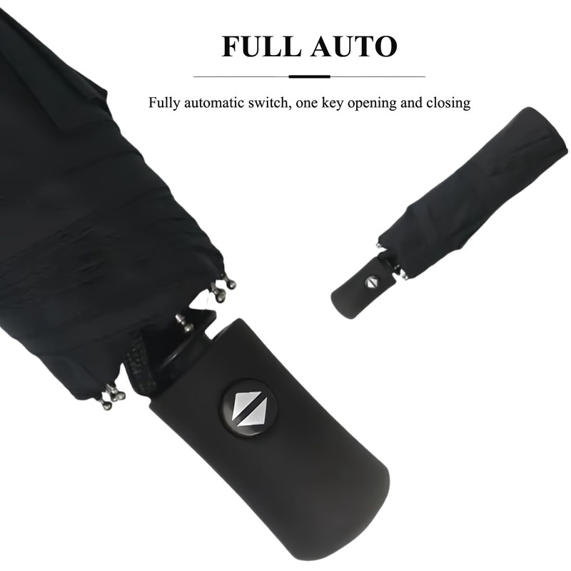 Men & Women 8 Ribs Stormproof Automatic Strong Folding Windproof