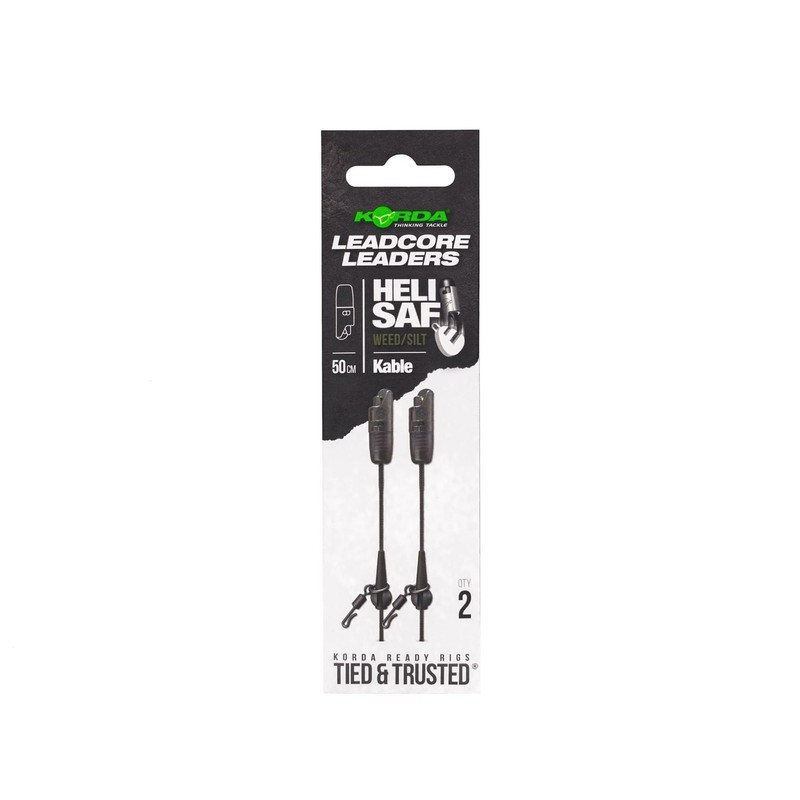 Korda Kable Leadcore Leader Heli Safe 50cm Weed - Anti-Tangle
