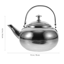 STOBAZA Tea Kettle Whistling Stovetop Teapot, Stainless Steel Water Boilers Coffee Carafe Beverage Pitcher with Handle and Infuser for Home Kitchen Hotel 16cm