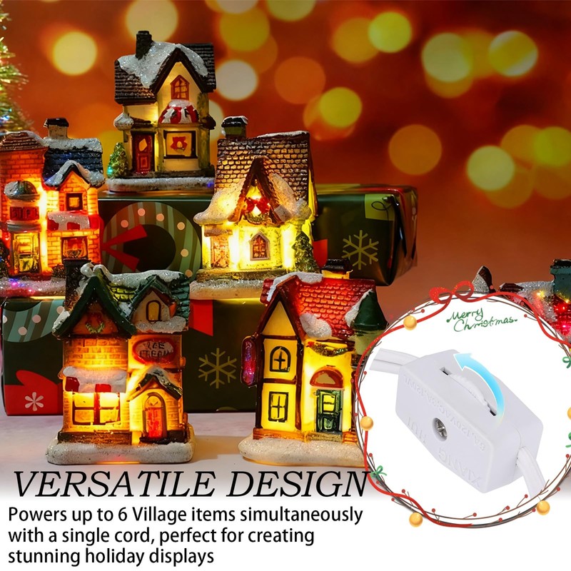 Six Socket Light Set With 8 Bulbs, 108 Inch Cord,