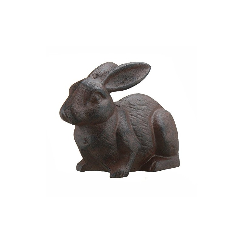 Full Bodied Cast Iron Rabbit Garden Figure by INsideOUT
