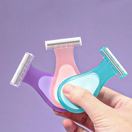Generic Women's Mini Razor, 3 Blade, Reusable, Compact, Full Body Shaving, Sensitive Skin, Plastic, Assorted Colours, Female Razor