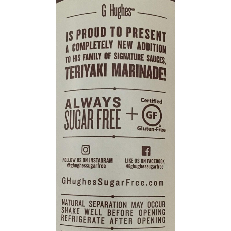 G. Hughes Sugar Free Teriyaki Marinade 13 oz.