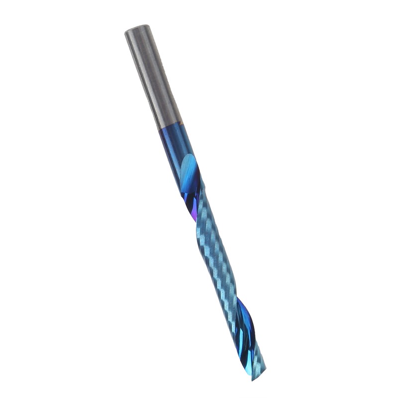 Single Flute Cutter Tungsten Steel Spiral End Mill Straight Shank