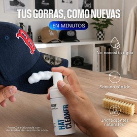 Kit de Limpieza para Gorras – Incluye Espuma Limpiadora y Cepillo Multiusos, No Necesita Agua, Secado Rápido, No Tóxico, Seguro para Todo Tipo de Gorras y Materiales