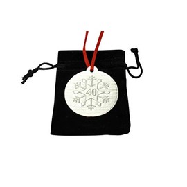 40th Christmas Snowflake Metal Decortation - 40th Anniversary Idea