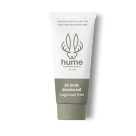 HUME SUPERNATURAL Foot Cream for Dry Cracked Heels and Feet – Moisturizing Heel Balm & Deodorizer for Smelly, Callused, or StinkyFeet – Natural Odor Control & Cracked Feet Treatment - Fragrance Free