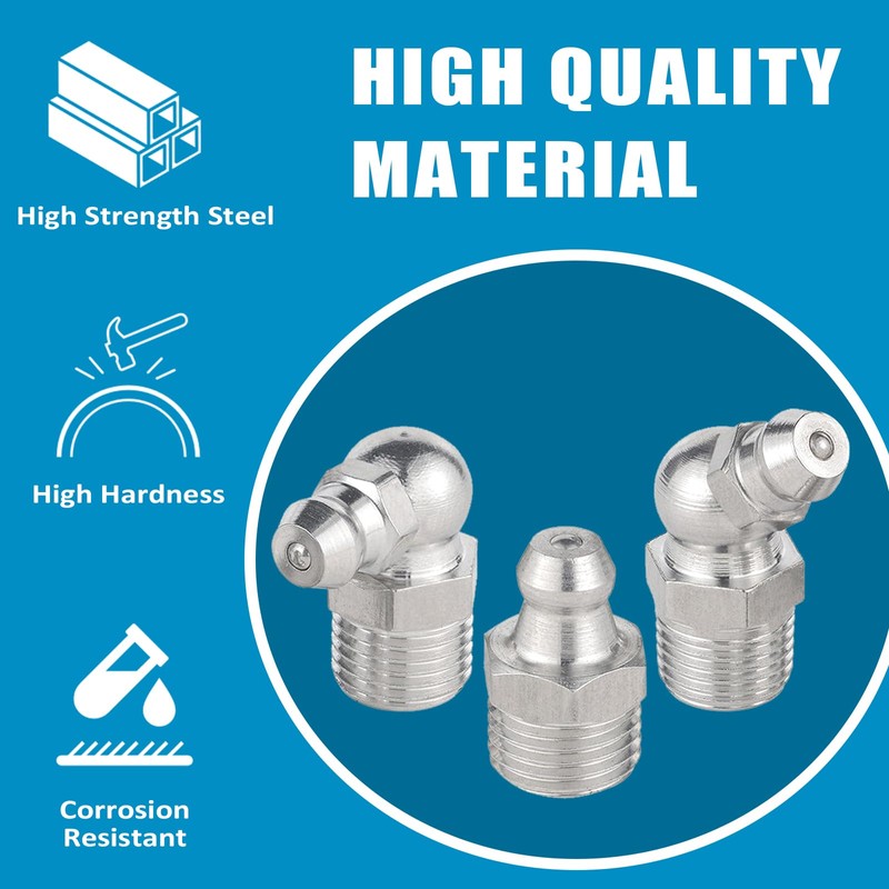 337PCS SAE & Metric Grease Fitting Replacement Kit 1/4" 1/8"