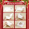 COTOPHER 18Pcs Christmas Cookie Boxes with Window, 6x6x3 inch White