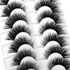 Pooplunch False Eyelashes Fluffy Cat Eye Look Clear Band Wispy