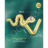 COCHARM 14K Solid Gold Snake Nose Stud 20g Yellow Gold