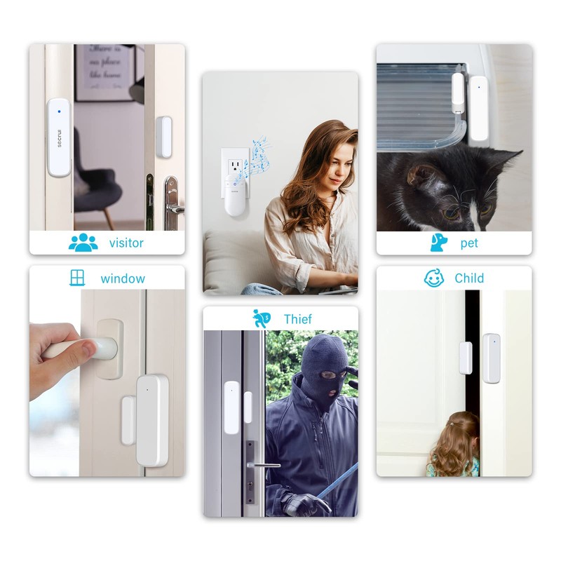 SECRUI Door Chime, Wireless Door Sensor Chime with 500ft Range,