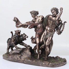 Veronese Design 7 1/4 Inch Orpheus and Eurydice Fleeing The Underworld Cold Cast Resin Bronze Finish Statue