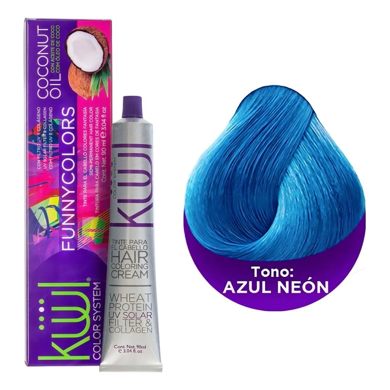 Tinte Küül Funny colors tono azul neón para cabello