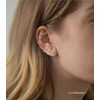 NONTAI Tiny CZ Stud Earrings, Threadless Nose Stud Gold 20G