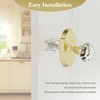 BonKuDoo 2 Pack Crystal Glass Dummy Door Knobs Interior Gold