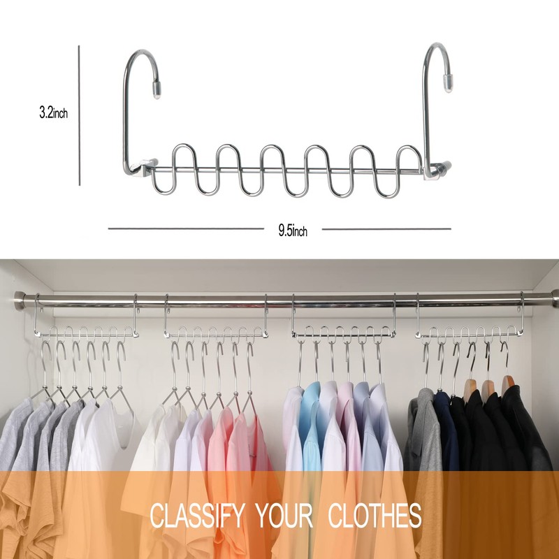GEFTOL Metal Space Saving Hangers 12 Slots New Version Hanger