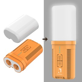 LUOOV Portable Camping Shower, Handheld Camp Pump with Rechargeable 4400mAH Battery and 130LM Lighting Device for Outdoor Camping,Hiking,Traveling