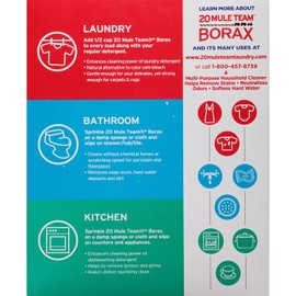 Borax Laundry Booster 65oz (Pack of 8) | Bundle Edition