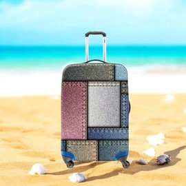 fonefunshop Kofferüberzug, schützende Haut, elastische Abdeckung, Jeans, 73,3 x 81,3 cm, Größe XL, mehrfarbig, M, Kofferabdeckung