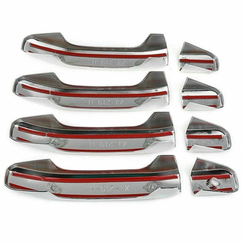 GXARTS Chrome Triple Plated 4 Door Handle Cover Compatible with