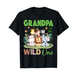 Grandpa Of The Wild One 1st Birthday Safari Family Matching T-Shirt