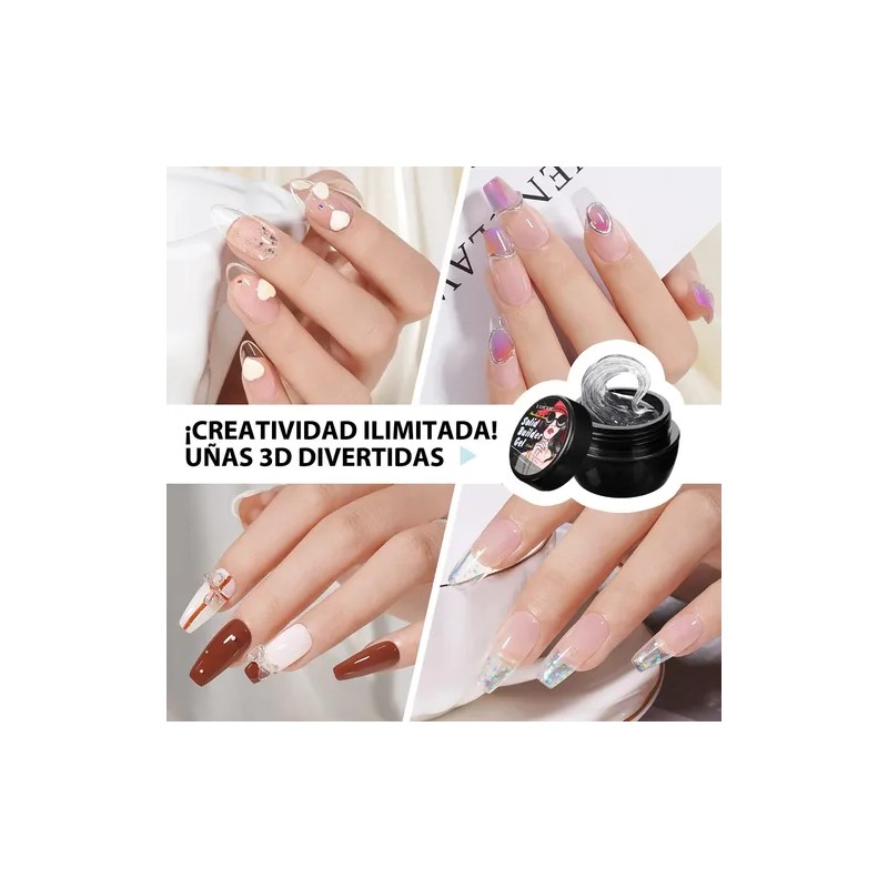 2pcs Polygel Sólido Para Diseño Uñas Extensión 15ml Uouou
