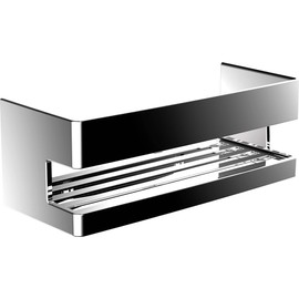 Emco SYSTEM2 Sponge Drilling, Metal Tray, Shower Basket for Bath Utensils, Chrome, Firm, Wandkorb
