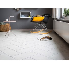 PVC Flooring Vinyl Flooring Nested Tiles White DIN A4 Sample Piece