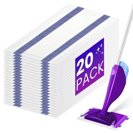 20 Count Disposable Wet Pads Refills for Swiffer Wet Jet Spray Mop, WetJet Mopping Pads Refills for All Hard Floors, Multi-Layer Thick and Absorbent Wet Jet Replacement Pad