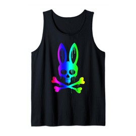 Funny Jolly Roger Bunny Skull Crossbones Easter Day Gifts Tank Top