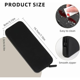 AIBFRID 2 bolsas de silicona para brochas de maquillaje, bolsa de viaje con cierre, Negro, caqui., Bolsa de silicona