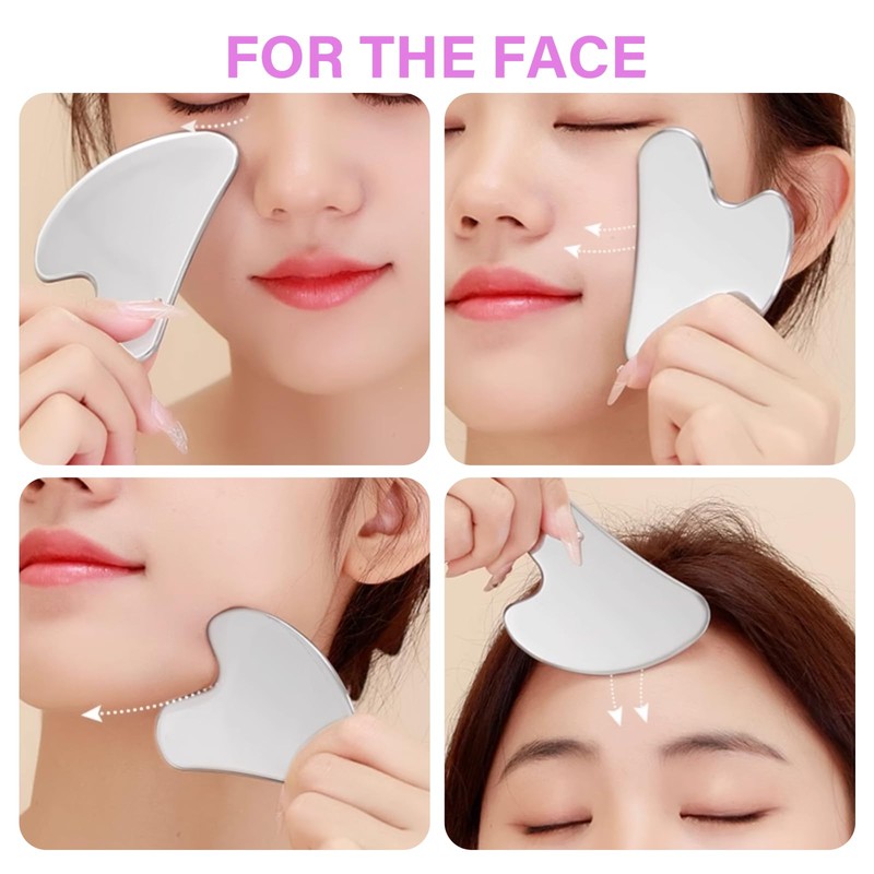 Leogony Stainless Steel Gua Sha Tool, Metal Guasha Stone for