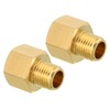 sourcing map 1/4 NPT Male x 3/8 NPT Female Brass
