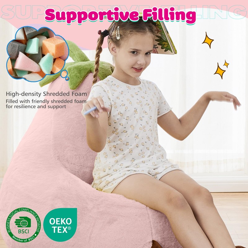 DUMOS Kids Bean Bag Chair, Toddler Couch for Teens &