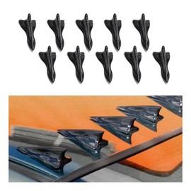 Augeny 10 PCS Car Shark Fin Diffuser, Universal Roof Diffuser Spoiler, Car Shark Fin Antenna Kit with Selfadhesive Tapes, Vehicle Exterior Decor Accessories Stickers for Most Cars (Carbon Fiber)