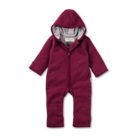 Hofbrucker® Premium Walko Coverall, Made of 100% Merino Natural Virgin Wool with High-Quality Zip, Soft Durable Wool, Walk Suit from Autumn to Spring, Blackberry