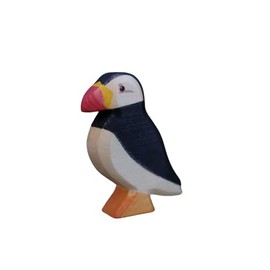 HolzWald - 5895 - Birds, Puffin, Wood, Handmade, 9 cm x 5.5 cm x 2 cm